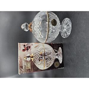 ​Cristal d'Arques Longchamp Lead Crystal Lidded Jar with Box and Label Intact